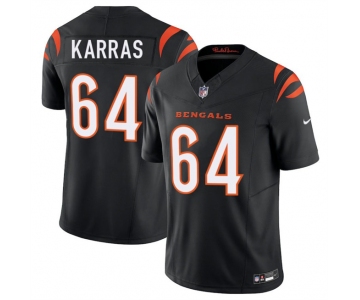 Men's Cincinnati Bengals #64 Ted Karras Black 2025 F.U.S.E. Vapor Untouchable Limited Stitched Football Jersey