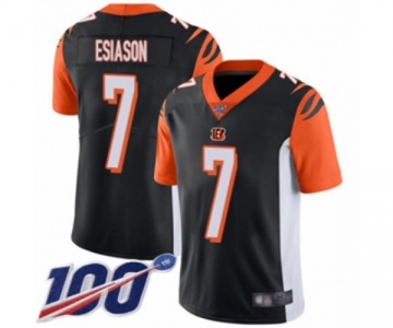 Men's Cincinnati Bengals #7 Boomer Esiason Black Team Color Vapor Untouchable Limited Player 100th Season Football Jersey