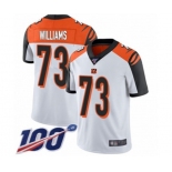 Men's Cincinnati Bengals #73 Jonah Williams White Vapor Untouchable Limited Player 100th Season Football Jersey