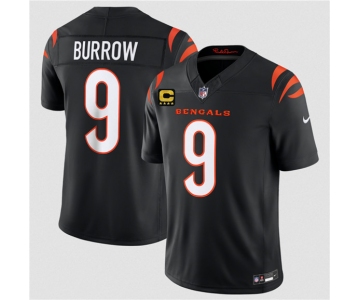 Men's Cincinnati Bengals #9 Joe Burrow Black 2026 F.U.S.E. 4-Star C Patch Vapor Untouchable Limited Football Stitched Jersey