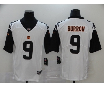 Men's Cincinnati Bengals #9 Joe Burrow White 2020 Color Rush Stitched NFL Nike Limited Jersey