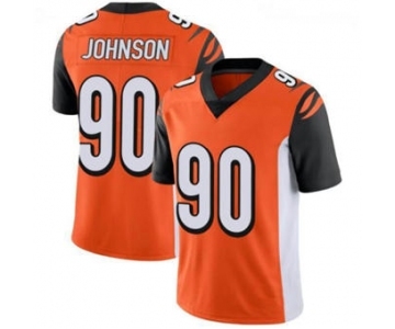 Men's Cincinnati Bengals #90 Michael Johnson Orange Vapor Stitched Football Jersey