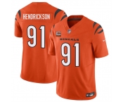 Men's Cincinnati Bengals #91 Trey Hendrickson Orange 2025 F.U.S.E. With 1-Star C Patch Vapor Untouchable Limited Stitched Football Jersey