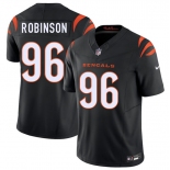 Men's Cincinnati Bengals #96 Landon Robinson Black 2026 Draft F.U.S.E. Vapor Untouchable Limited Football Stitched Jersey Men's Cincinnati Bengals #96 Landon Robinson Black 2026 Draft F.U.S.E. Vapor Untouchable Limited Football Stitched Jersey