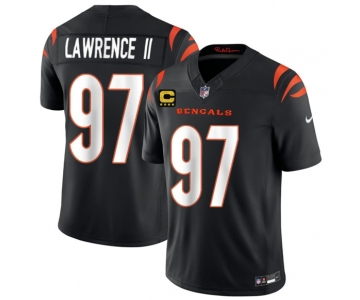 Men's Cincinnati Bengals #97 Dexter Lawrence II Black 2026 F.U.S.E. 4-Star C Patch Vapor Untouchable Limited Football Stitched Jersey