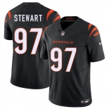Men's Cincinnati Bengals #97 Shemar Stewart Black 2025 Draft F.U.S.E. Vapor Untouchable Limited Football Stitched Jersey
