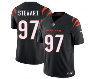 Men's Cincinnati Bengals #97 Shemar Stewart Black 2025 Draft F.U.S.E. Vapor Untouchable Limited Football Stitched Jersey