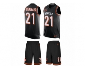 Men's Nike Cincinnati Bengals #21 Darqueze Dennard Limited Black Tank Top Suit NFL Jersey