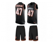 Men's Nike Cincinnati Bengals #47 Paul Dawson Limited Black Tank Top Suit NFL Jersey