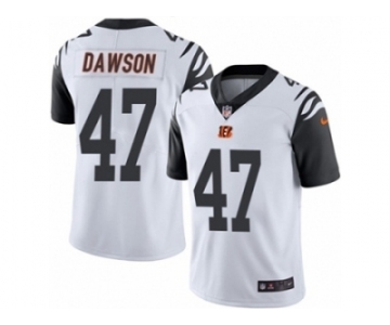 Men's Nike Cincinnati Bengals #47 Paul Dawson Limited White Rush NFL Jersey