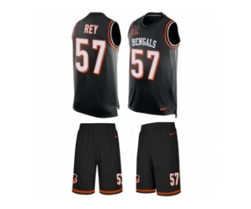 Men's Nike Cincinnati Bengals #57 Vincent Rey Limited Black Tank Top Suit NFL Jersey