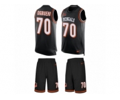 Men's Nike Cincinnati Bengals #70 Cedric Ogbuehi Limited Black Tank Top Suit NFL Jersey