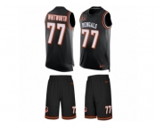 Men's Nike Cincinnati Bengals #77 Andrew Whitworth Limited Black Tank Top Suit NFL Jersey