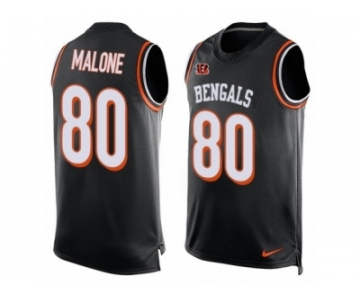 Men's Nike Cincinnati Bengals #80 Josh Malone Limited Black Player Name & Number Tank Top NFL Jersey