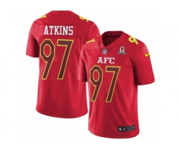 Men's Nike Cincinnati Bengals #97 Geno Atkins Limited Red 2017 Pro Bowl NFL Jersey