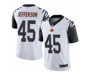 Nike Cincinnati Bengals #45 Malik Jefferson White Men Stitched NFL Limited Rush Jersey