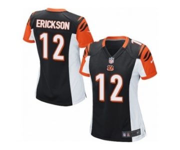 Women Nike Cincinnati Bengals #12 Alex Erickson Game Black Team Color NFL Jersey