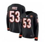 Women Nike Cincinnati Bengals #53 Billy Price Limited Black Therma Long Sleeve NFL Jersey