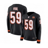 Women Nike Cincinnati Bengals #59 Nick Vigil Limited Black Therma Long Sleeve NFL Jersey