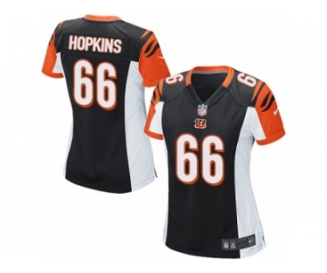 Women Nike Cincinnati Bengals #66 Trey Hopkins Game Black Team Color NFL Jersey