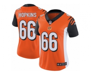 Women Nike Cincinnati Bengals #66 Trey Hopkins Orange Alternate Vapor Untouchable Limited Player NFL Jersey