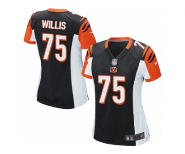 Women Nike Cincinnati Bengals #75 Jordan Willis Game Black Team Color NFL Jersey