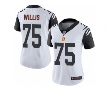 Women Nike Cincinnati Bengals #75 Jordan Willis Limited White Rush NFL Jersey