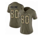 Women Nike Cincinnati Bengals #80 Josh Malone Limited Olive Camo 2017 Salute to Service NFL Jersey