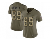 Women Nike Cincinnati Bengals #89 Ryan Hewitt Limited Olive Camo 2017 Salute to Service NFL Jersey