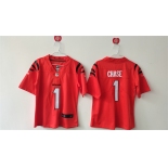 Women's Cincinnati Bengals #1 Ja'Marr Chase Orange Vapor Football Stitched Jersey