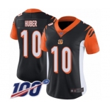 Women's Cincinnati Bengals #10 Kevin Huber Black Team Color Vapor Untouchable Limited Player 100th Season Football Jersey