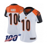 Women's Cincinnati Bengals #10 Kevin Huber White Vapor Untouchable Limited Player 100th Season Football Jersey