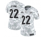 Women's Cincinnati Bengals #22 Geno Stone 2024 F.U.S.E Arctic Camo Salute To Service Limited Stitched Football Jersey