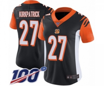 Women's Cincinnati Bengals #27 Dre Kirkpatrick Black Team Color Vapor Untouchable Limited Player 100th Season Football Jersey