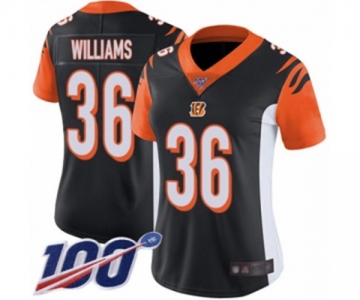 Women's Cincinnati Bengals #36 Shawn Williams Black Team Color Vapor Untouchable Limited Player 100th Season Football Jersey