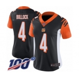 Women's Cincinnati Bengals #4 Randy Bullock Black Team Color Vapor Untouchable Limited Player 100th Season Football Jersey