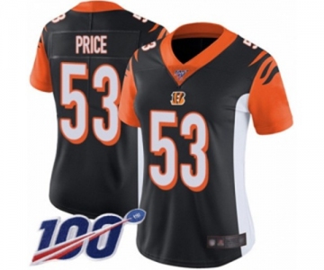 Women's Cincinnati Bengals #53 Billy Price Black Team Color Vapor Untouchable Limited Player 100th Season Football Jersey