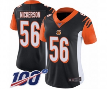 Women's Cincinnati Bengals #56 Hardy Nickerson Black Team Color Vapor Untouchable Limited Player 100th Season Football Jersey