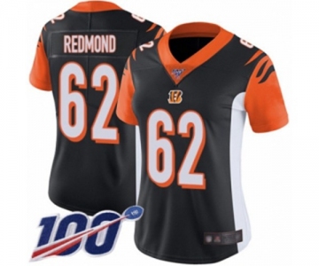 Women's Cincinnati Bengals #62 Alex Redmond Black Team Color Vapor Untouchable Limited Player 100th Season Football Jersey