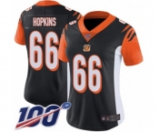 Women's Cincinnati Bengals #66 Trey Hopkins Black Team Color Vapor Untouchable Limited Player 100th Season Football Jersey