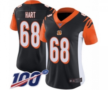Women's Cincinnati Bengals #68 Bobby Hart Black Team Color Vapor Untouchable Limited Player 100th Season Football Jersey