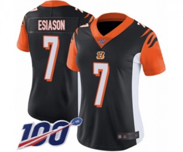 Women's Cincinnati Bengals #7 Boomer Esiason Black Team Color Vapor Untouchable Limited Player 100th Season Football Jersey