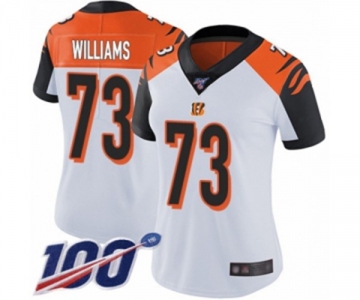 Women's Cincinnati Bengals #73 Jonah Williams White Vapor Untouchable Limited Player 100th Season Football Jersey