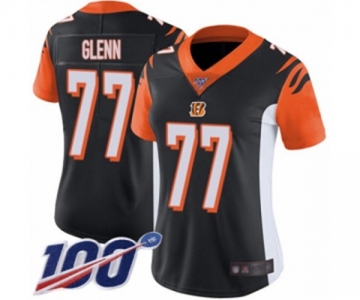 Women's Cincinnati Bengals #77 Cordy Glenn Black Team Color Vapor Untouchable Limited Player 100th Season Football Jersey