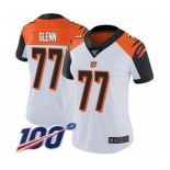 Women's Cincinnati Bengals #77 Cordy Glenn White Vapor Untouchable Limited Player 100th Season Football Jersey