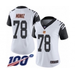 Women's Cincinnati Bengals #78 Anthony Munoz Limited White Rush Vapor Untouchable 100th Season Football Jersey