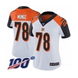 Women's Cincinnati Bengals #78 Anthony Munoz White Vapor Untouchable Limited Player 100th Season Football Jersey