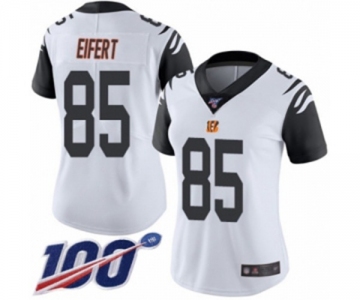 Women's Cincinnati Bengals #85 Tyler Eifert Limited White Rush Vapor Untouchable 100th Season Football Jersey