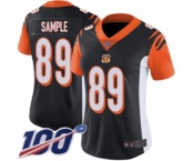 Women's Cincinnati Bengals #89 Drew Sample Black Team Color Vapor Untouchable Limited Player 100th Season Football Jersey