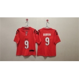Women's Cincinnati Bengals #9 Joe Burrow Orange Vapor Football Stitched Jersey